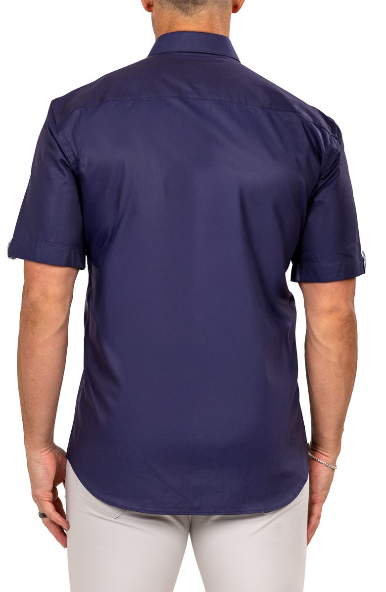 Maceoo Galileo Marty Short Sleeve Cotton Button-Up Shirt, Alternate, color, 