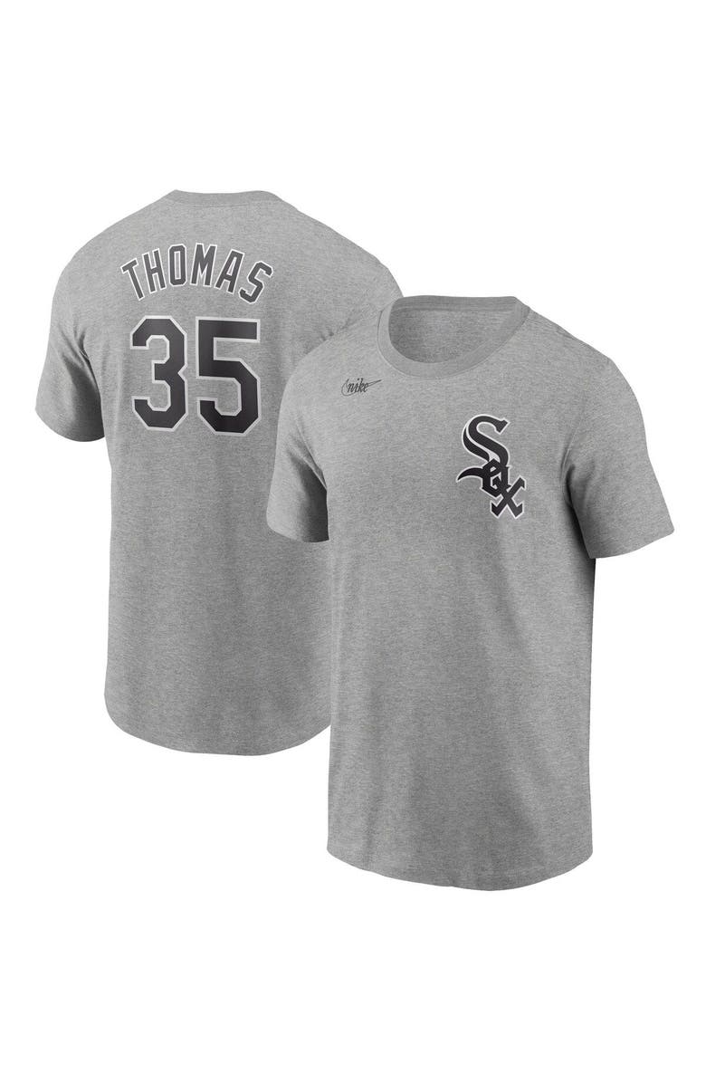 Nike Men's Nike Frank Thomas Heathered Gray Chicago White Sox Cooperstown Collection Name & Number T-Shirt, Main, color,