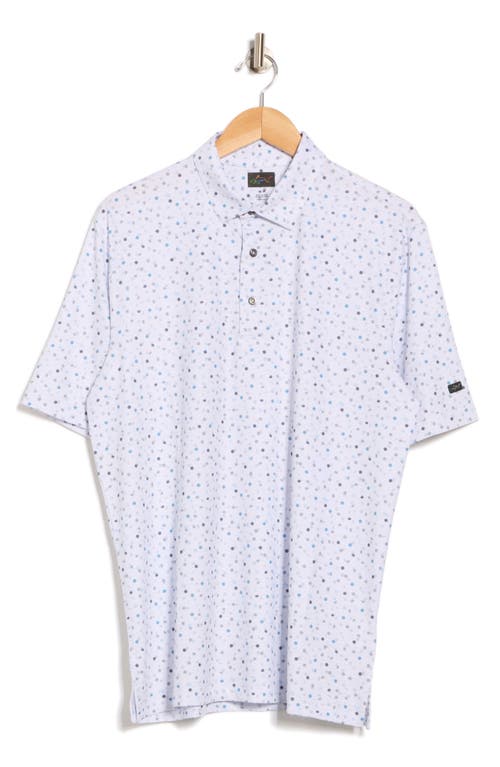 Greg Norman Dancing Chips Print Golf Polo In White