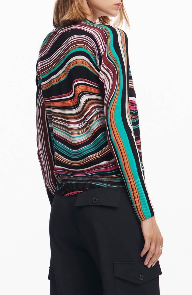 Desigual Liverpool Stripe Crewneck Sweater, Alternate, color, Mix