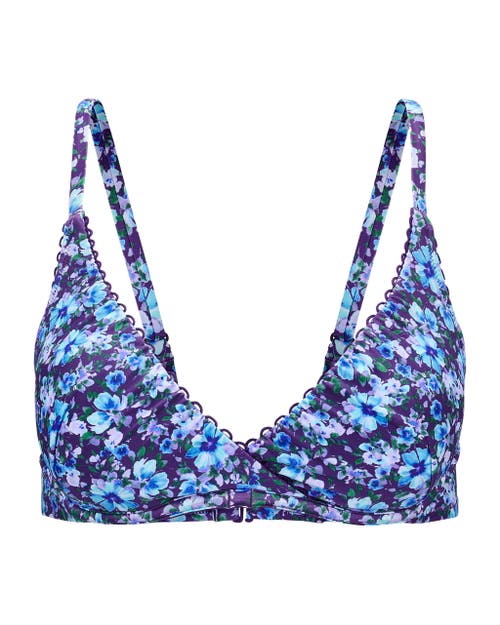 Shop Adore Me Pilar Swimwear Bikini Top In Floral Purple