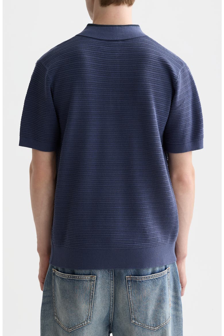 Structured Relaxed Polo, Alternate, color, OCEAN