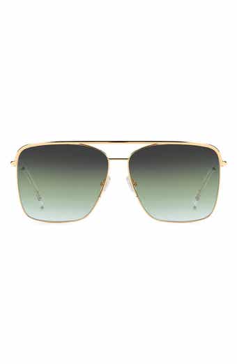 Isabel Marant Wild Metal 62mm Gradient Oversize Rectangular Sunglasses