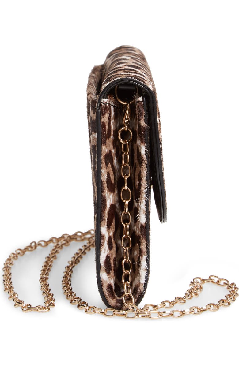 Nordstrom Genuine Calf Hair Leopard Print Clutch, Alternate, color,