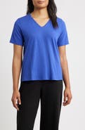 Eileen Fisher Easy V-Neck Organic Cotton T-Shirt