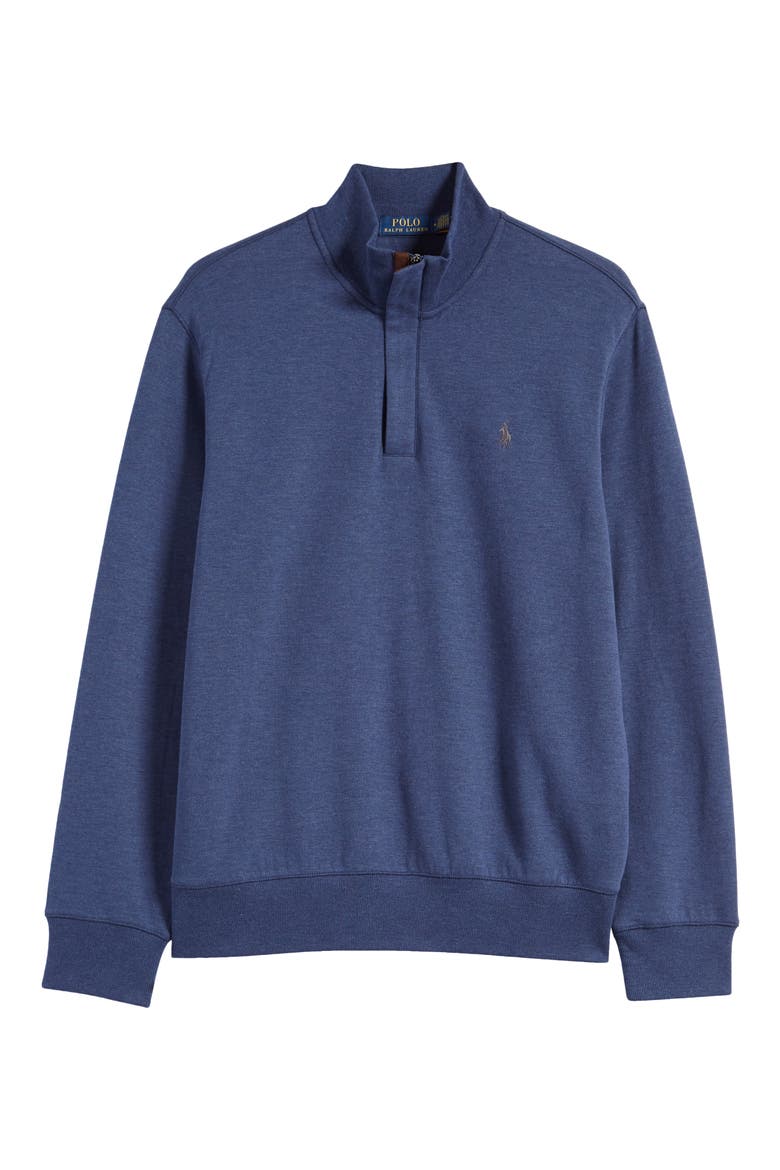 Double Knit Quarter Zip Pullover, Alternate, color, SPRING NAVY HEATHER