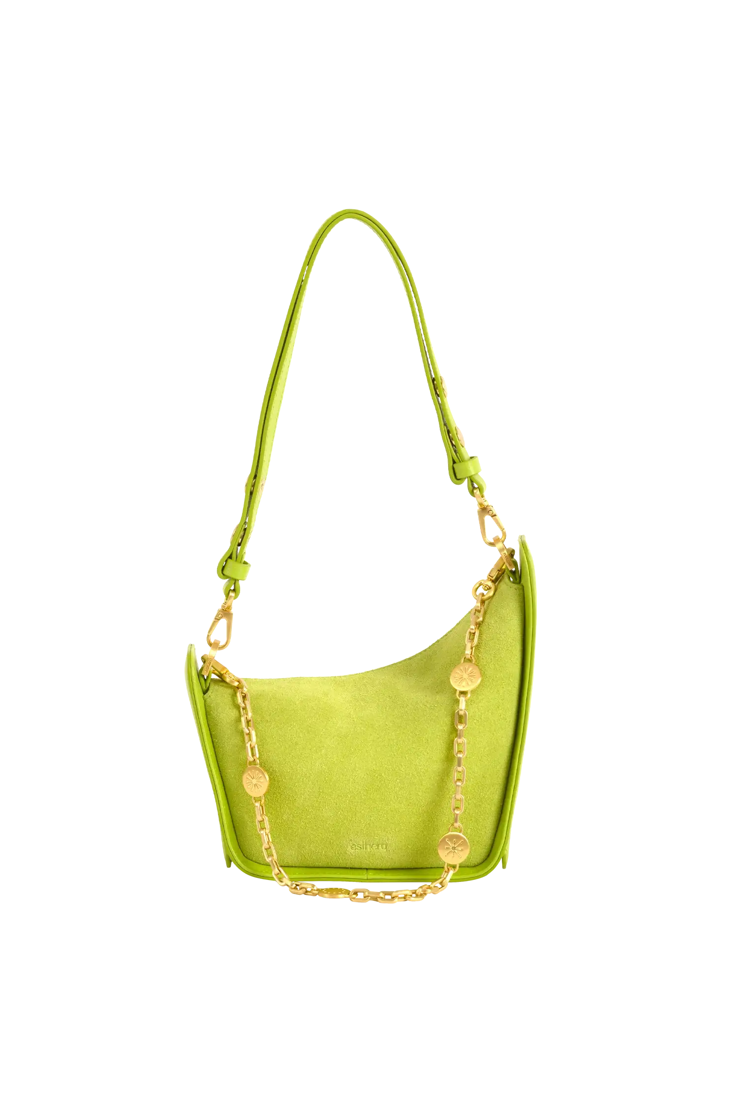 Esthera 10AM Mini Leather Shoulder Bag, Main, color, Lemon Green