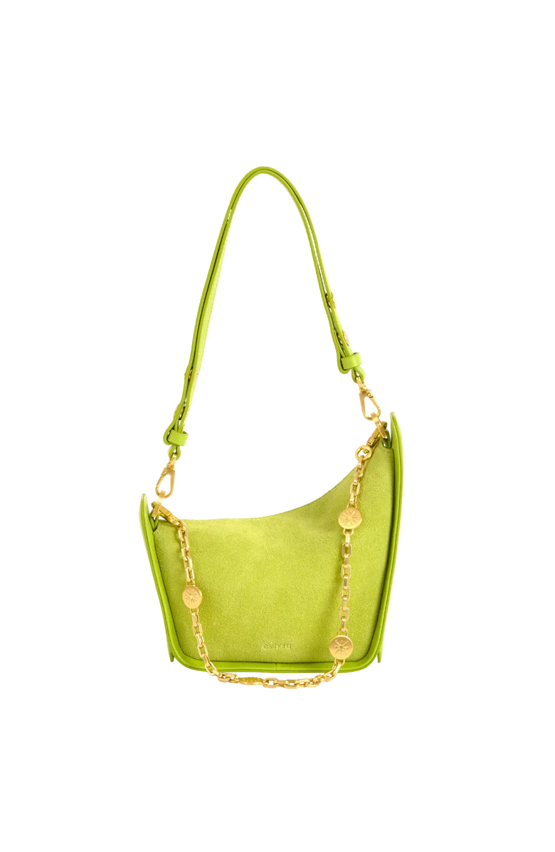 Esthera 10AM Mini Leather Shoulder Bag, Main, color, Lemon Green