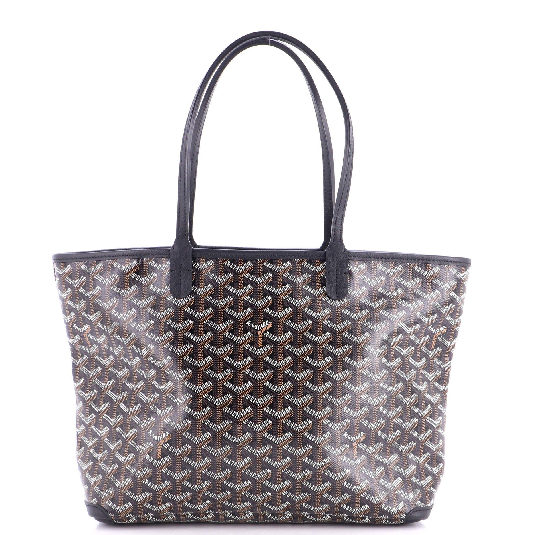 Pre-Owned Goyard Artois Tote Coated Canvas PM, Main, color, Black