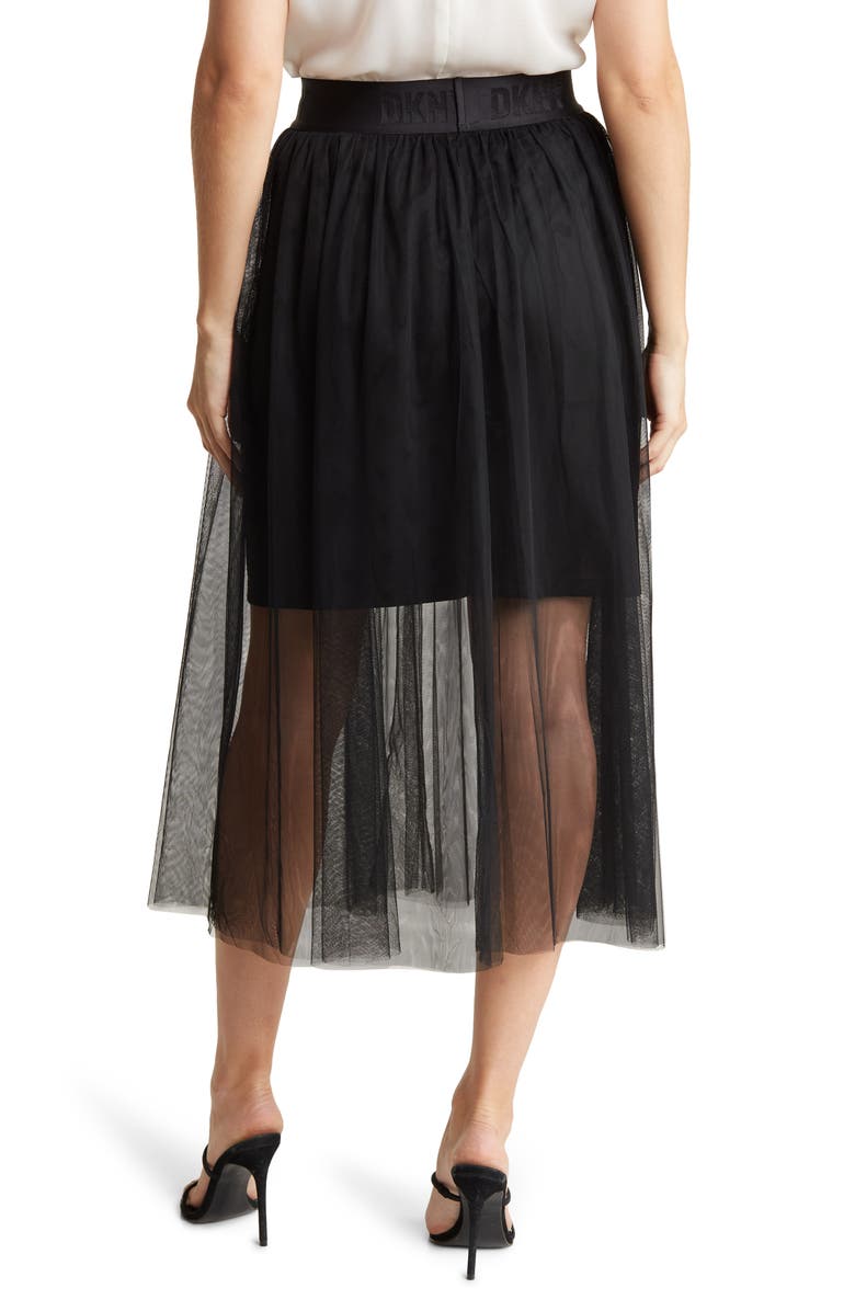 DKNY Tulle Midi Skirt, Alternate, color,