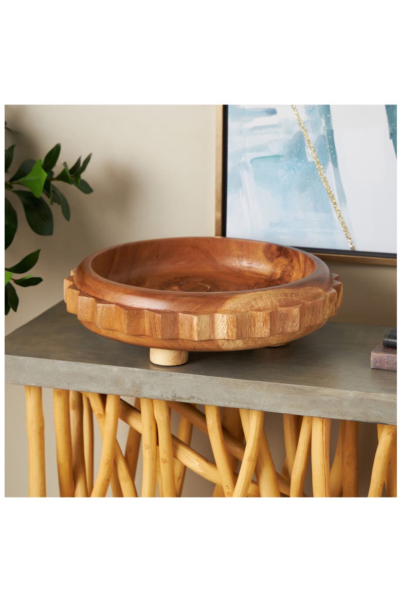 Wooden Decorative Bowl, Alternate, color, BROWN