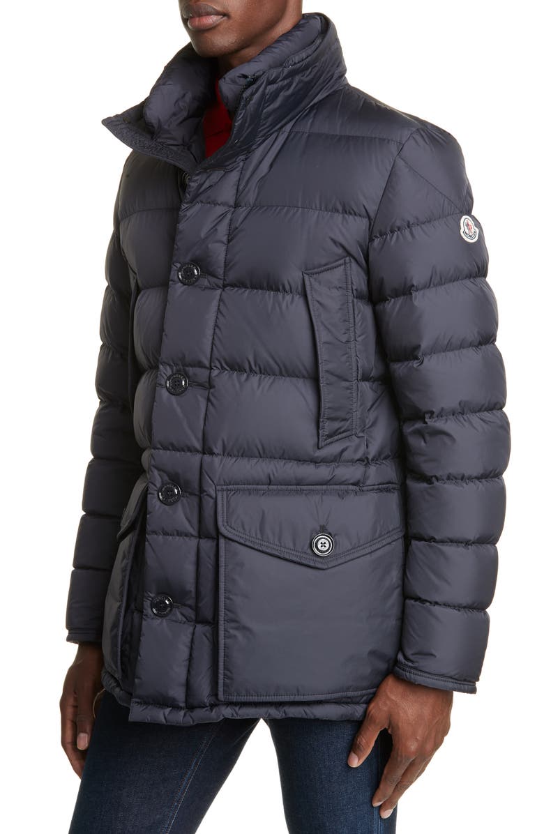 Moncler Cluny Down Parka with Genuine Fur Trim Hood, Alternate, color,