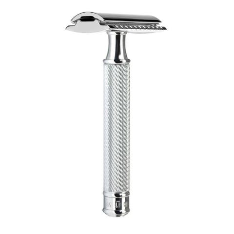 Traditional Chrome Safety Razor - Closed Comb