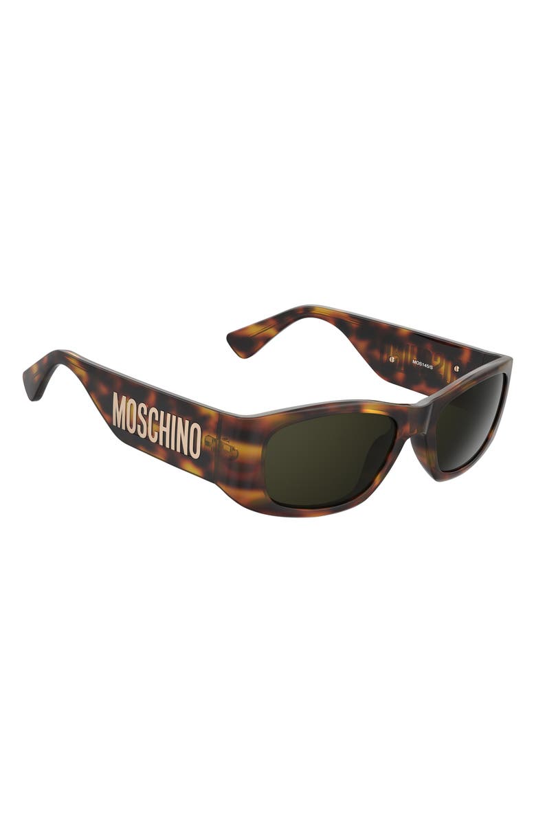 Moschino 55mm Square Sunglasses, Alternate, color, Havana