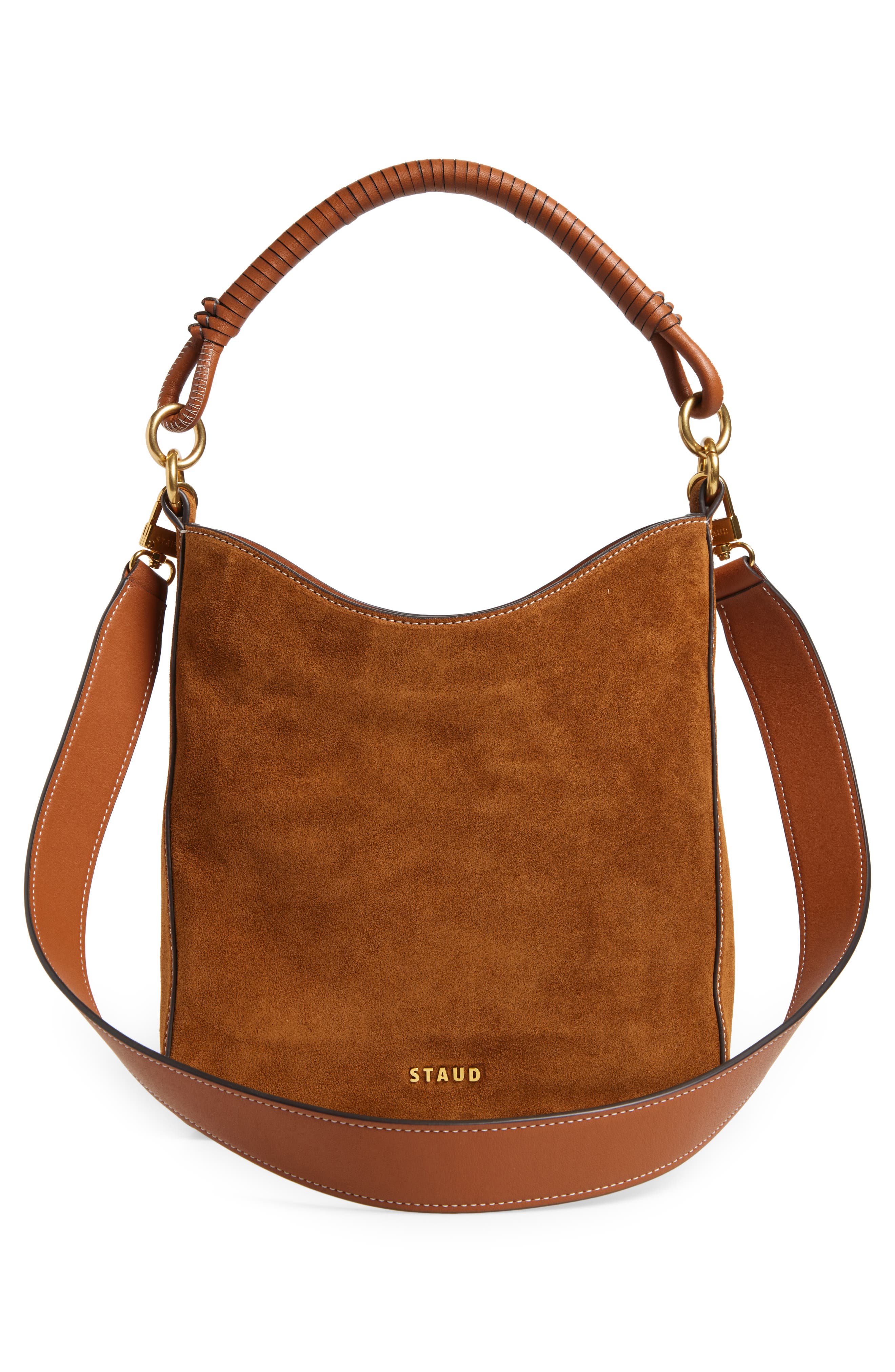 STAUD Mel Suede Shoulder Bag, Alternate, color, 