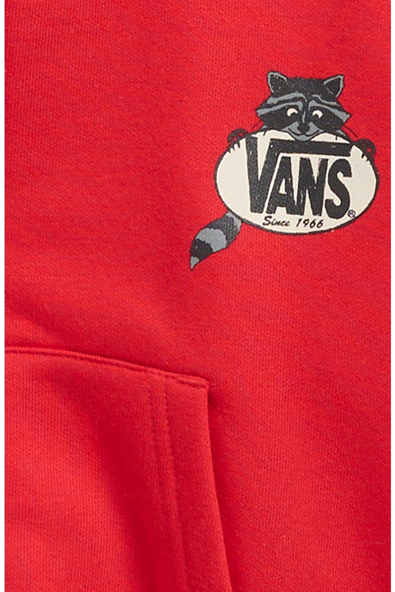 Kids' Dumpster Raccoon Zip Hoodie, Alternate, color, RACING RED