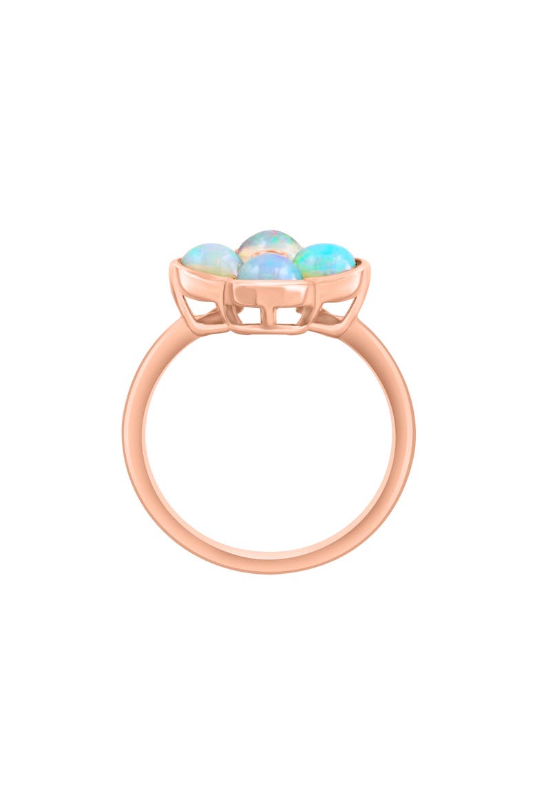 Diamond & Ethiopian Opal Ring, Alternate, color, WHITE/ROSE GOLD