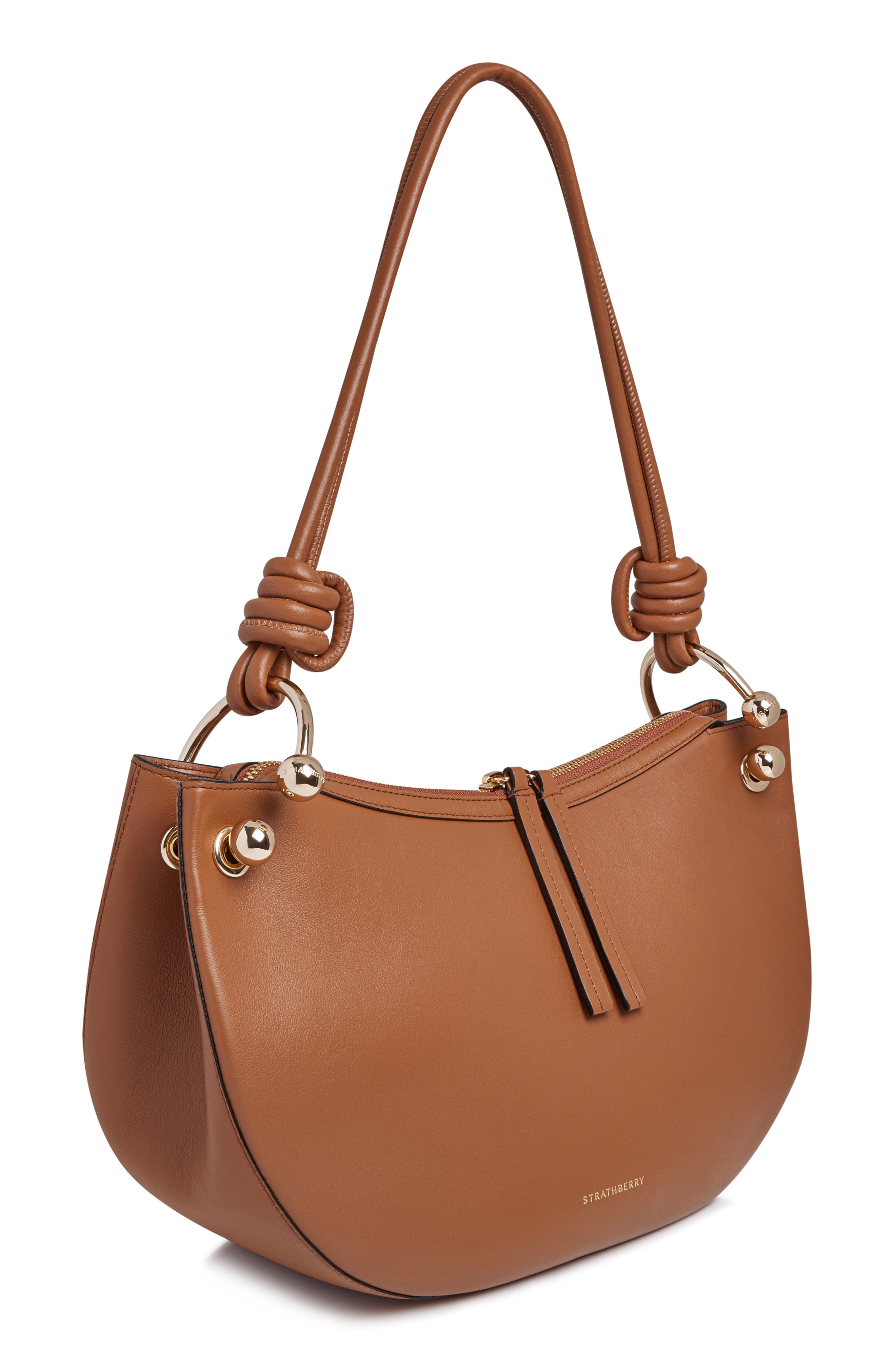 Strathberry Halo Leather Shoulder Bag, Alternate, color, 