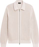 Theory Gary Waffle Knit Zip Cardigan