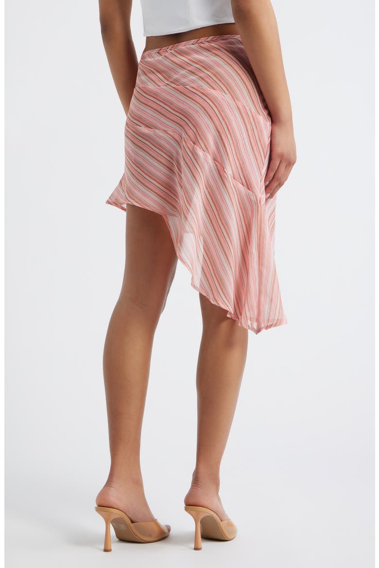 Harley Asymmetric Miniskirt, Alternate, color, PINK STRIPE