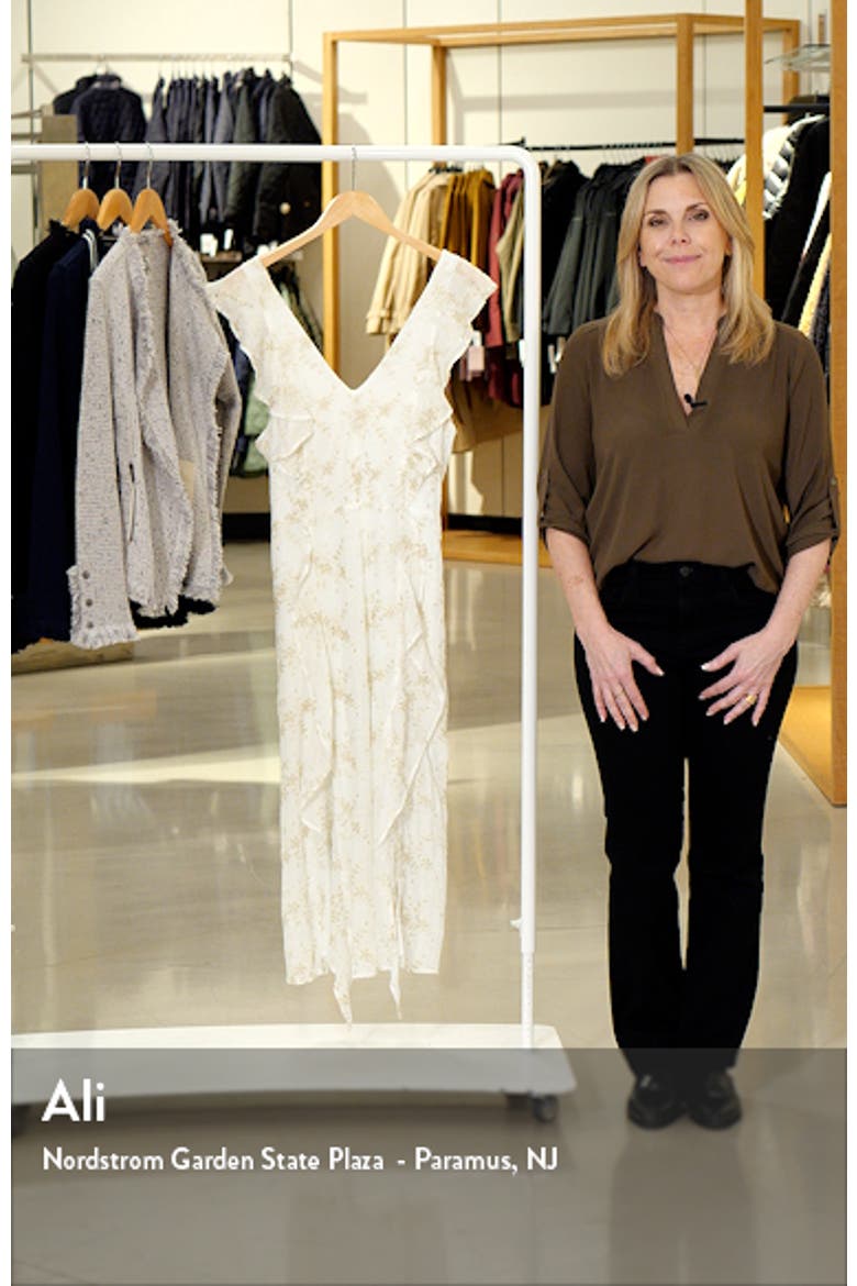 Ruffle Flutter Sleeve Eyelet Dress video
