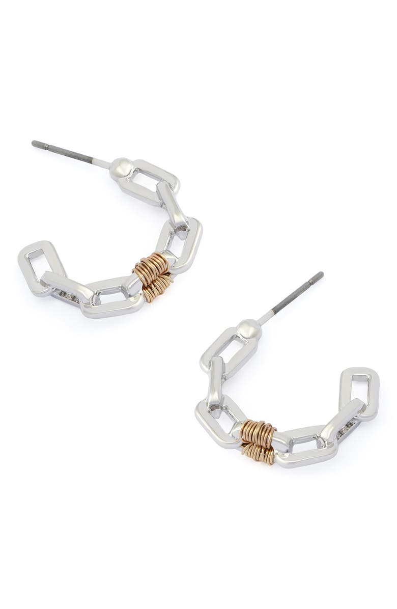 Robert Lee Morris Paper Clip Hoop Earrings, Alternate, color,