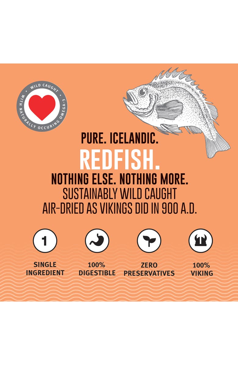 ICELANDIC+ Redfish Skin Rolls Dog Treat 3oz Bag, Alternate, color, Multicolored