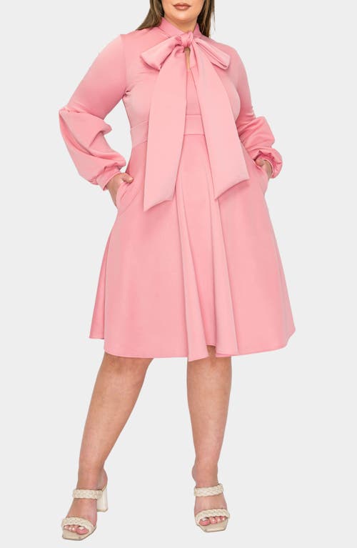 L I V D Carina Donna Fit & Flare Midi Dress In Light Mauve
