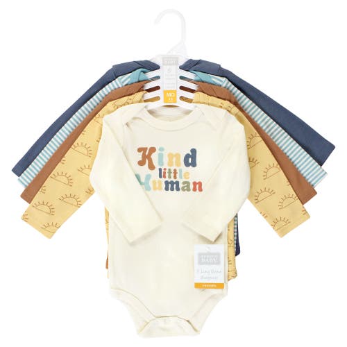 Hudson Baby Cotton Long-sleeve Bodysuits 5-pack In Multi