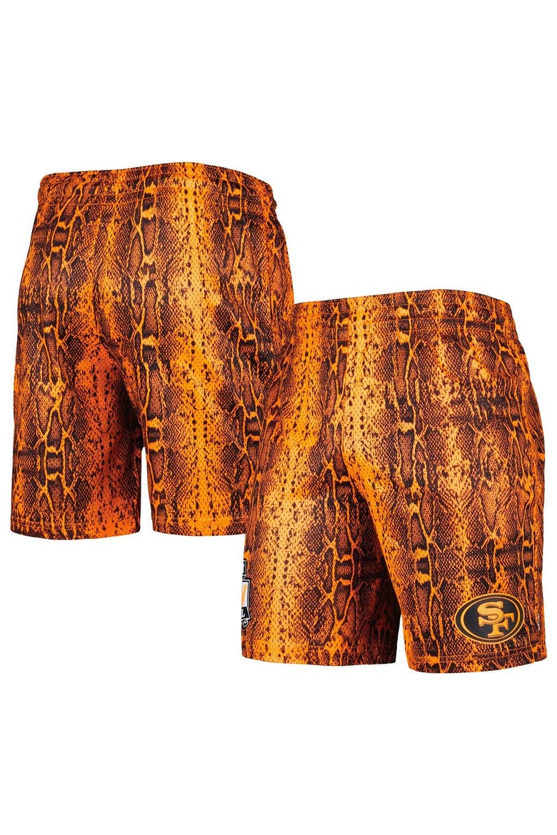 Men's New Era Orange San Francisco 49ers Summer Pop Shorts, Main, color, Orange