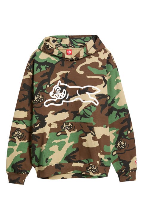 Caramel Cotton Camouflage Graphic Hoodie