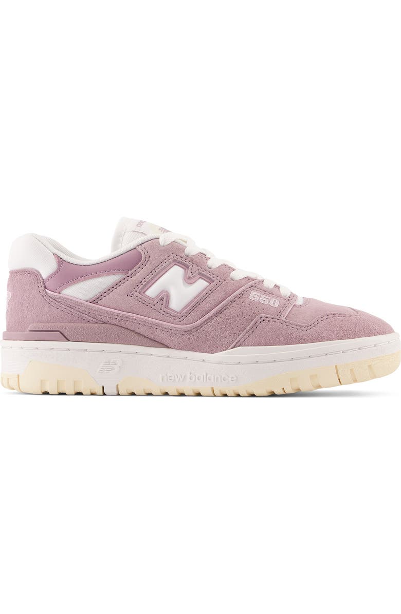New Balance 550 Basketball Shoe, Alternate, color, Lilac Chalk/ Macadamia Nut
