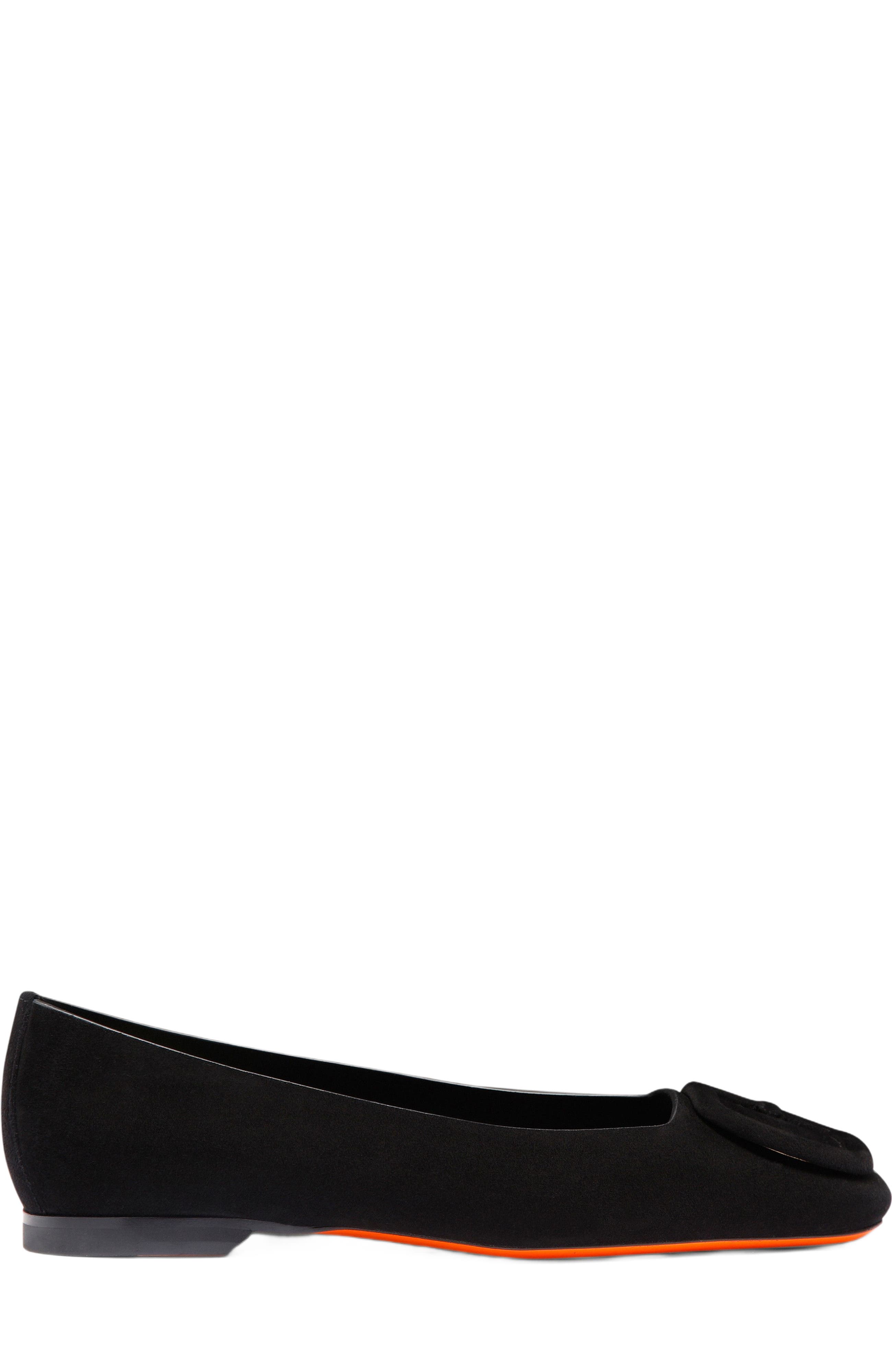 Santoni Women's suede ballet flat, Main, color, 