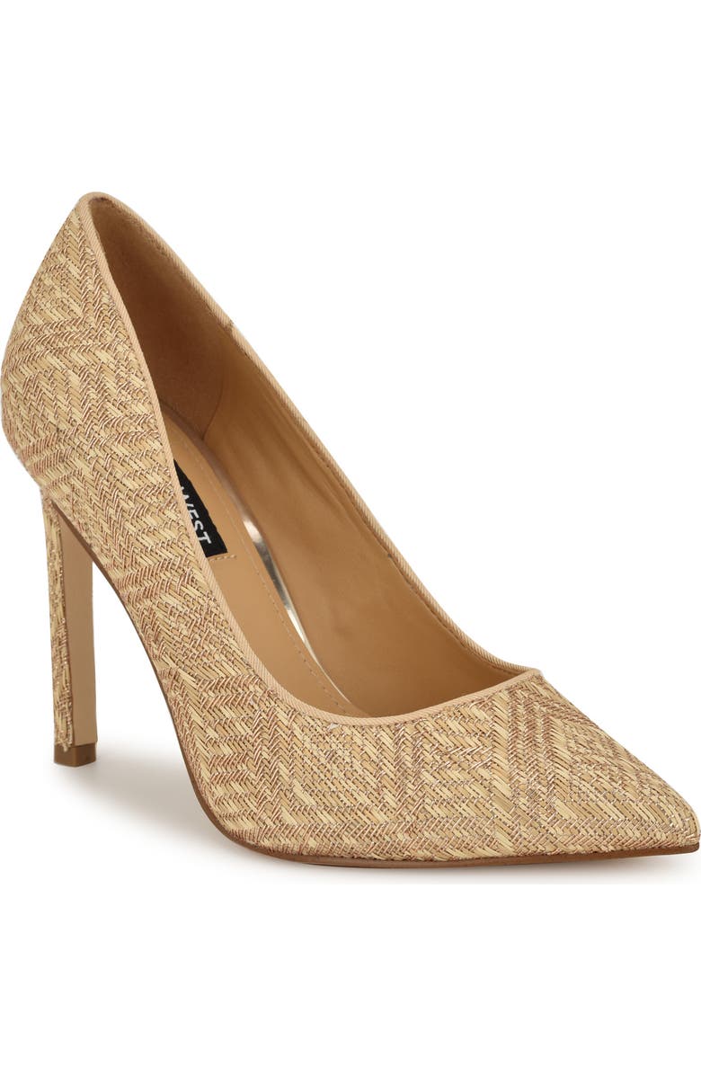 Nine West Tatiana Pointed Toe Pump, Main, color, Light Natural Beige