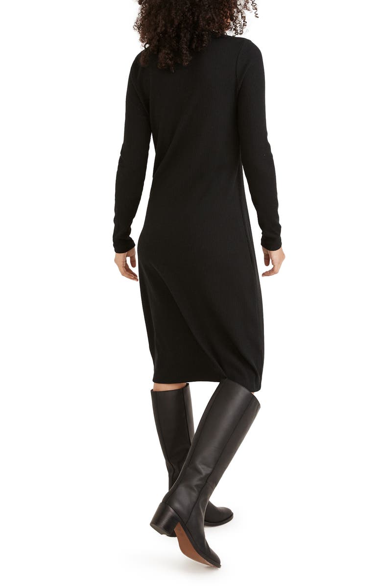 Madewell Long Sleeve Pocket Tee Dress, Alternate, color, 