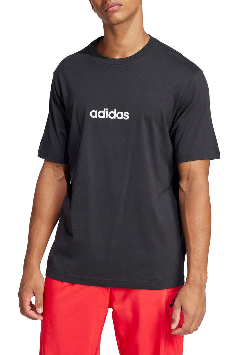 Essentials Linear Jersey Graphic T-Shirt, Main, color, BLACK/ WHITE