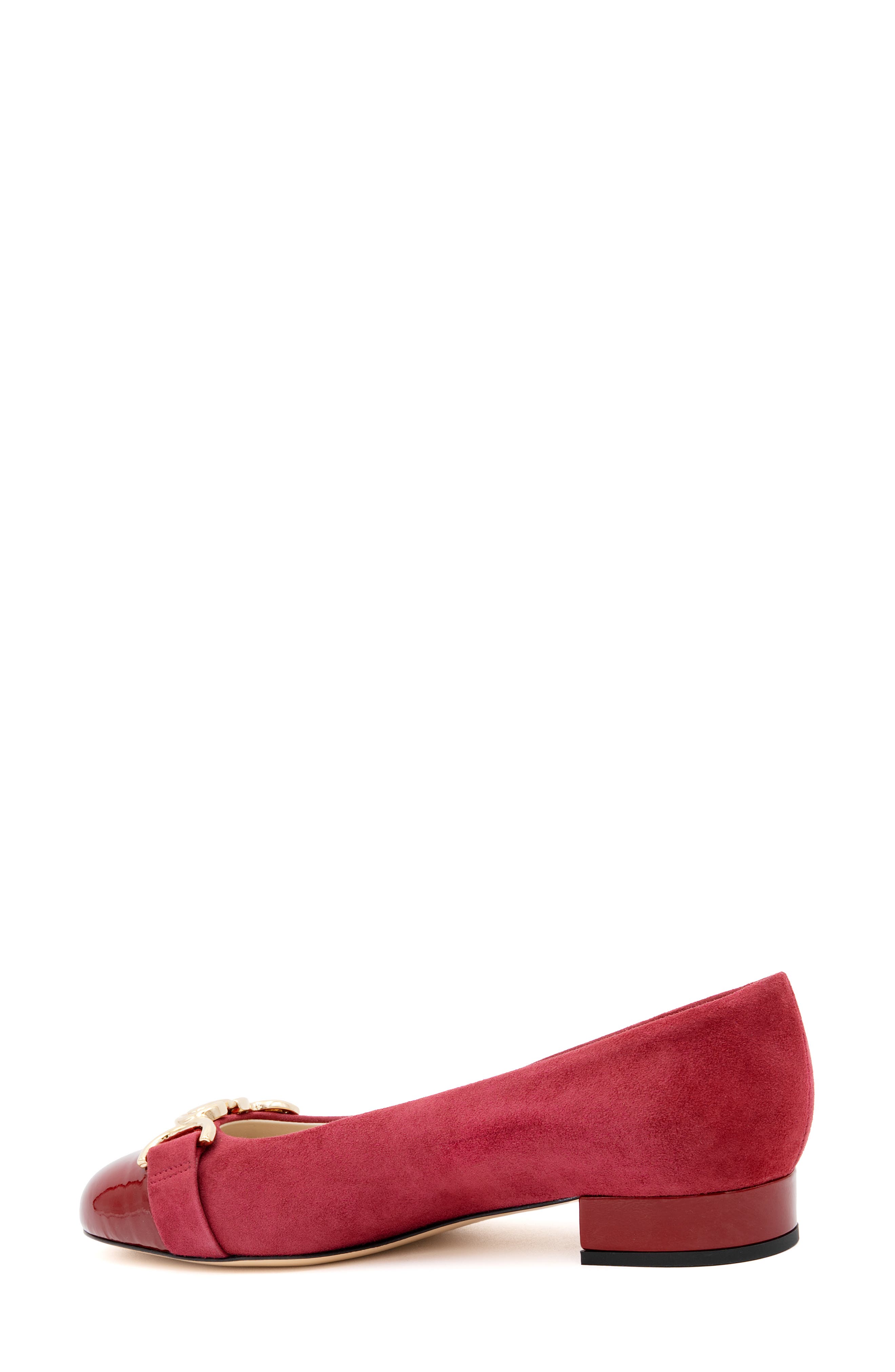 Amalfi by Rangoni Miele Cap Toe Pump, Alternate, color, Cerise Cashmere Cherry Vernice
