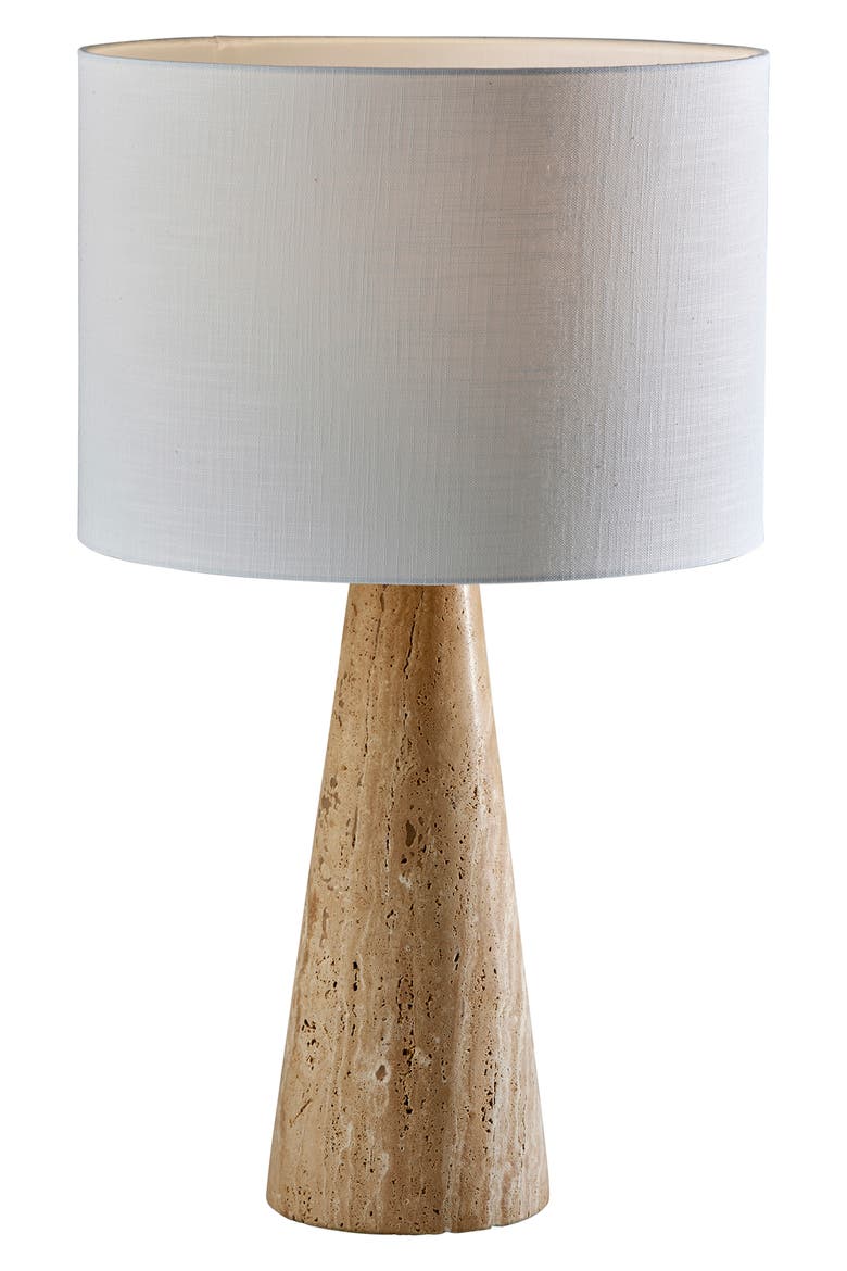 Travis Tall Table Lamp, Main, color, TRAVERTINE STONE
