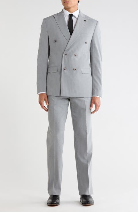 Pinstripe Double Breasted Suit