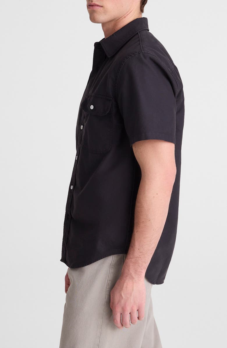 Madewell Allday Oxford Single Pocket Short Sleeve Button-Up Shirt, Alternate, color, Licorice