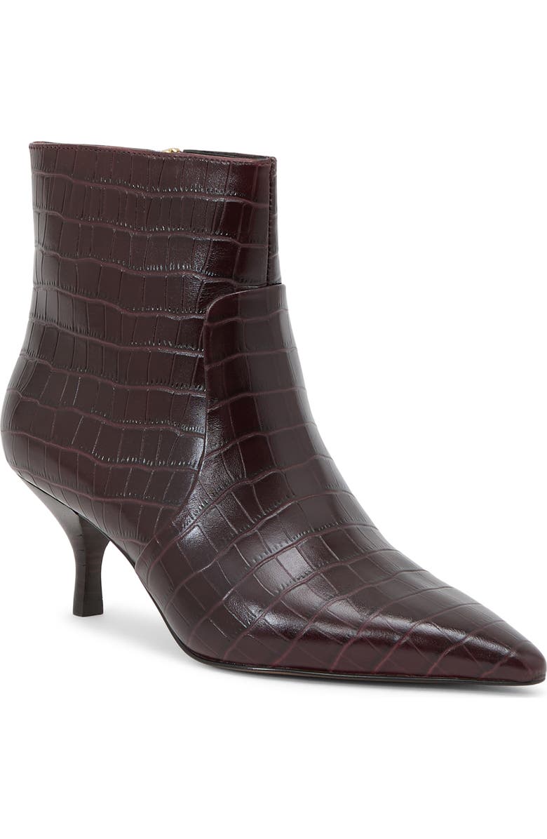 Reiss Pippa Pointed Toe Bootie, Main, color, Burgundy