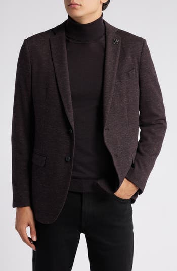 John Varvatos Check Unlined Sport Coat In Brown