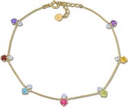 Julianna B. Multi-Color Gemstone Station Bracelet 10K