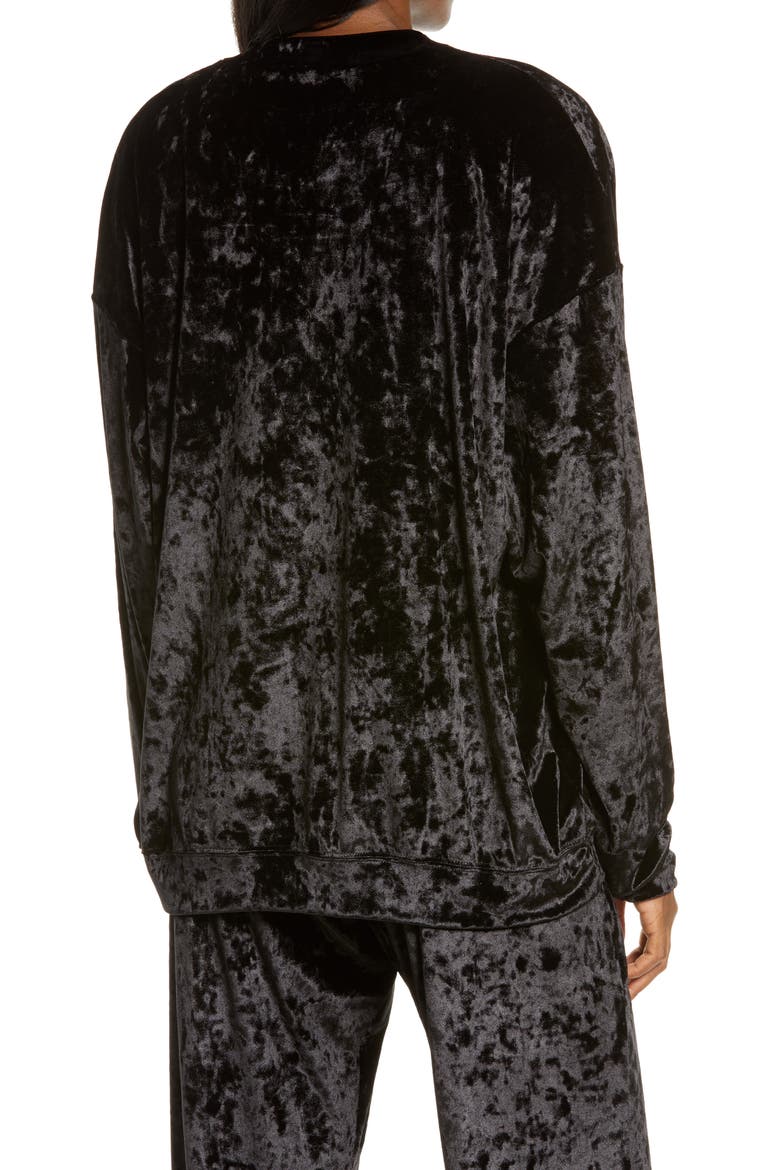 Boyfriend Sweatshirt, Alternate, color, BLACK VELVET