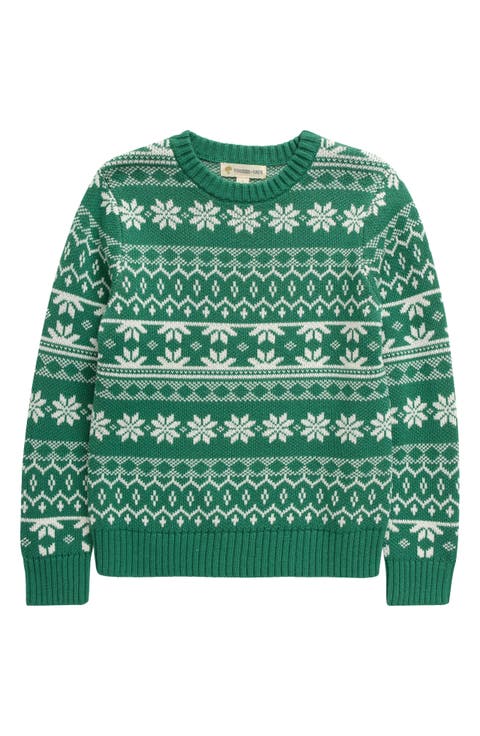 Kids' Fair Isle Cotton Sweater (Little Kid & Big Kid)
