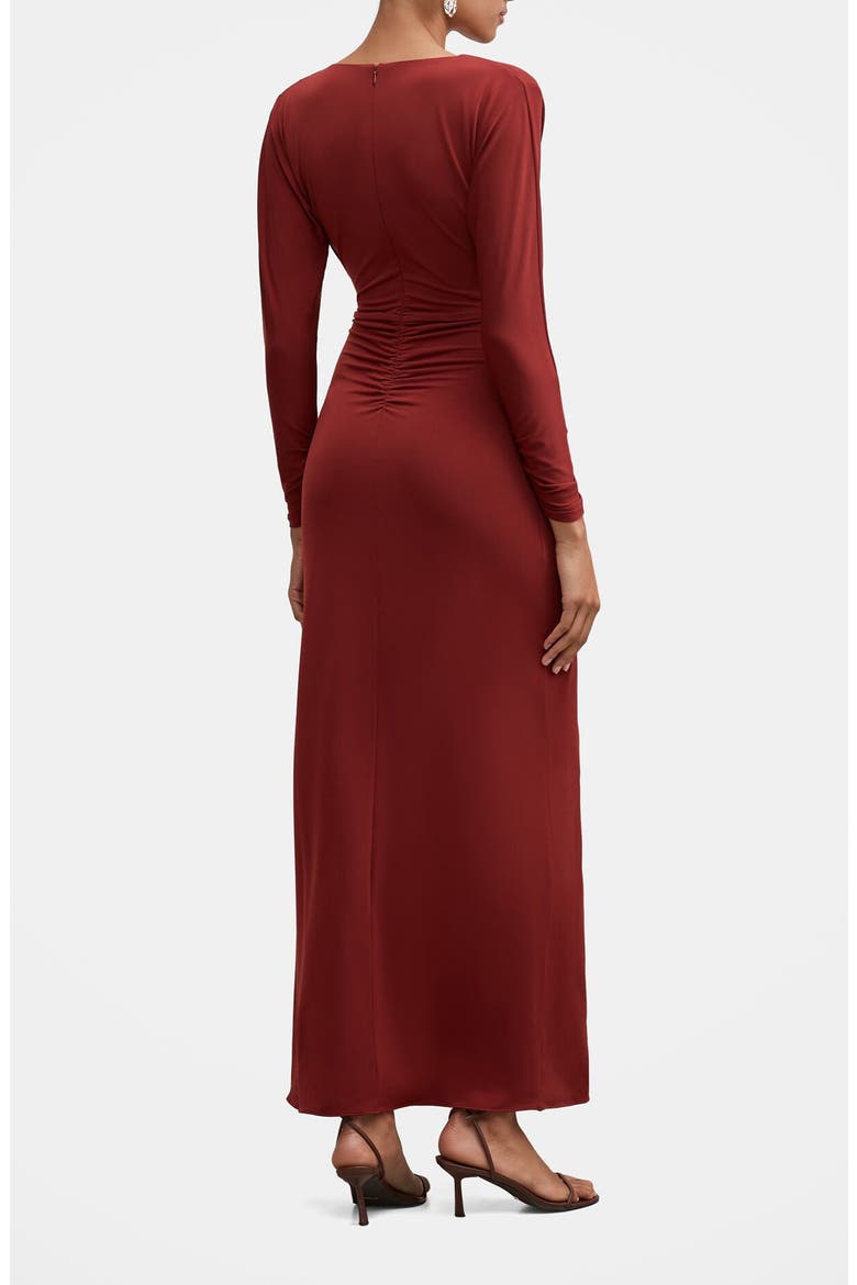 Emelda Twist Maxi Dress, Alternate, color, BURGUNDY RED