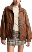 Avec Les Filles Oversized Leather Jacket