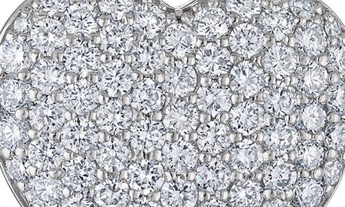 Fzn Sterling Silver Lab Grown Diamond Pendant Necklace In White