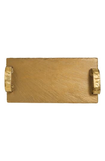Tiramisu Resin Slate Cheese Platter In Gold