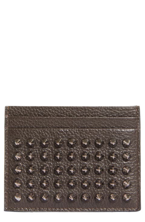 Kios Spikes Calfskin Leather Card Case